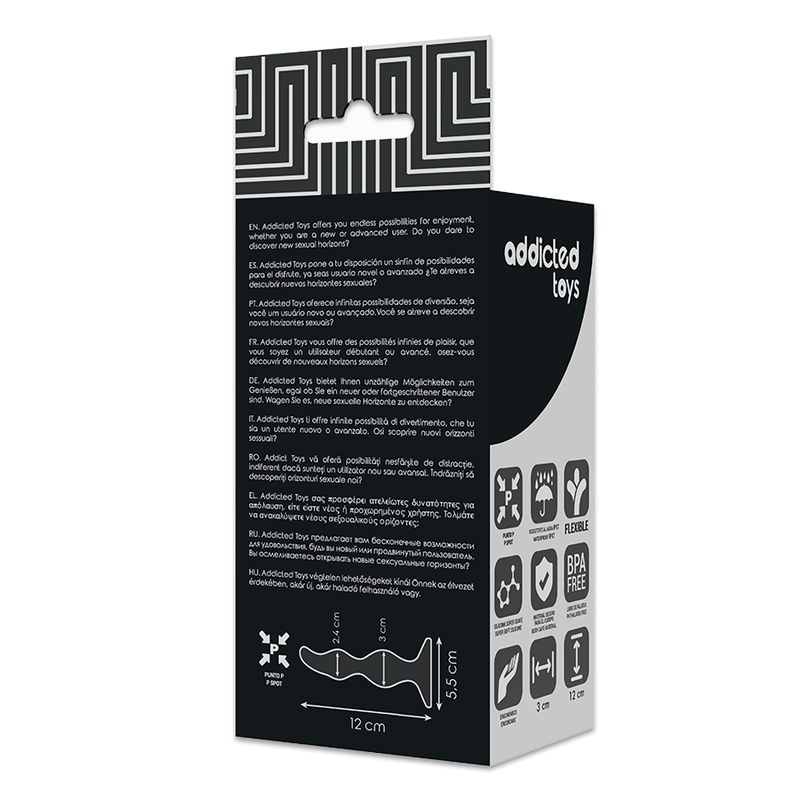 Addicted Toys - Anal Sexual Plug 12 Cm Black ADDICTED TOYS - ANAL SEXUAL PLUG 12 CM BLACK