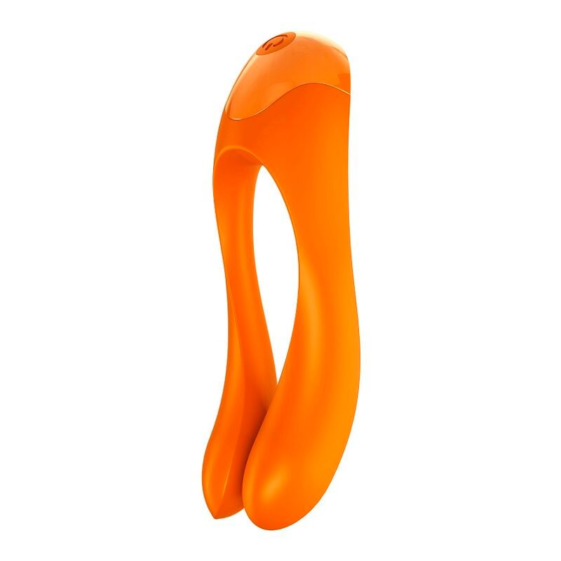 Satisfyer - Candy Cane Finger Vibrator Orange SATISFYER - CANDY CANE FINGER VIBRATOR ORANGE