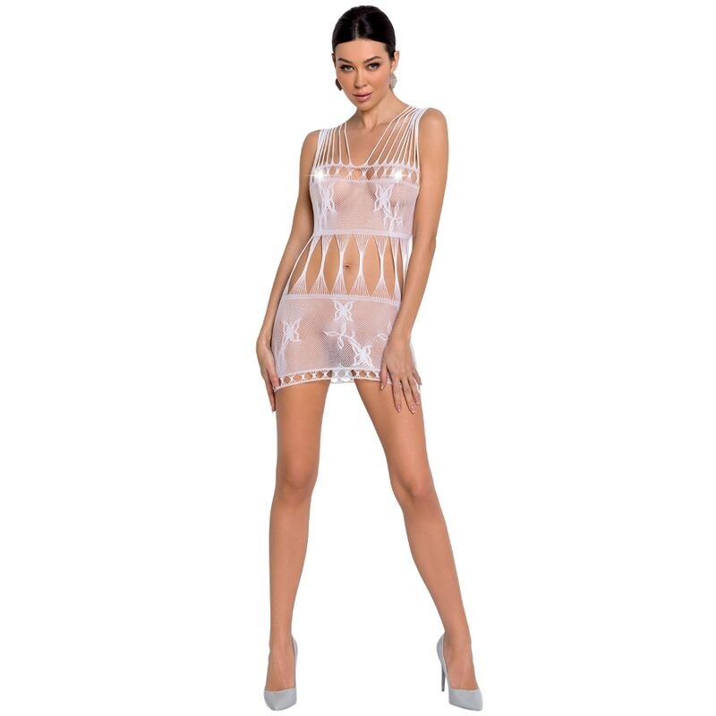 PASSION - WOMAN BS090 WHITE BODYSTOCKING ONE SIZE PASSION WOMAN