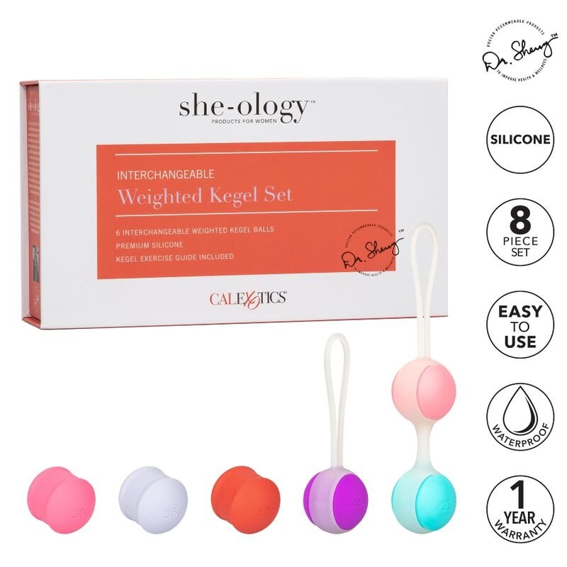 Calexotics - She-ology Set Bolas Kegel Intercambiables CALEXOTICS - SHE-OLOGY SET BOLAS KEGEL INTERCAMBIABLES