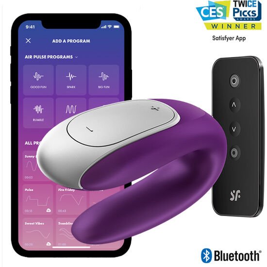 SATISFYER - DOUBLE FUN PARTNER VIBRATOR PURPLE SATISFYER CONNECT