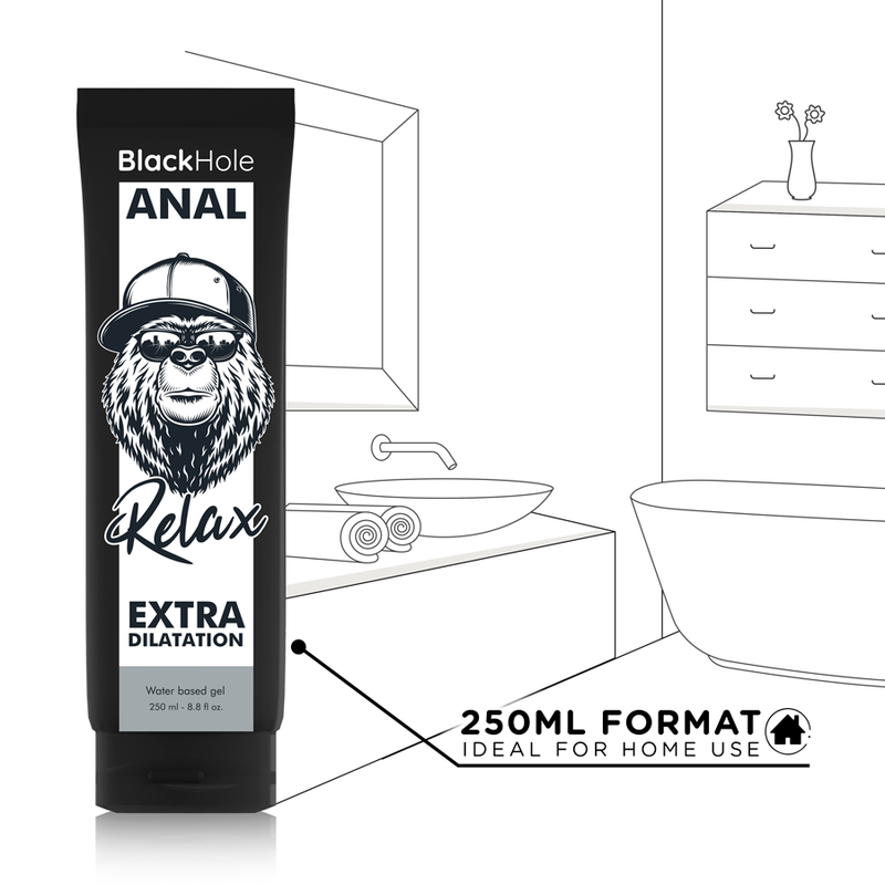 Black Hole - Water Base Gel Anal Dilation 250 Ml BLACK HOLE - WATER BASE GEL ANAL DILATION 250 ML