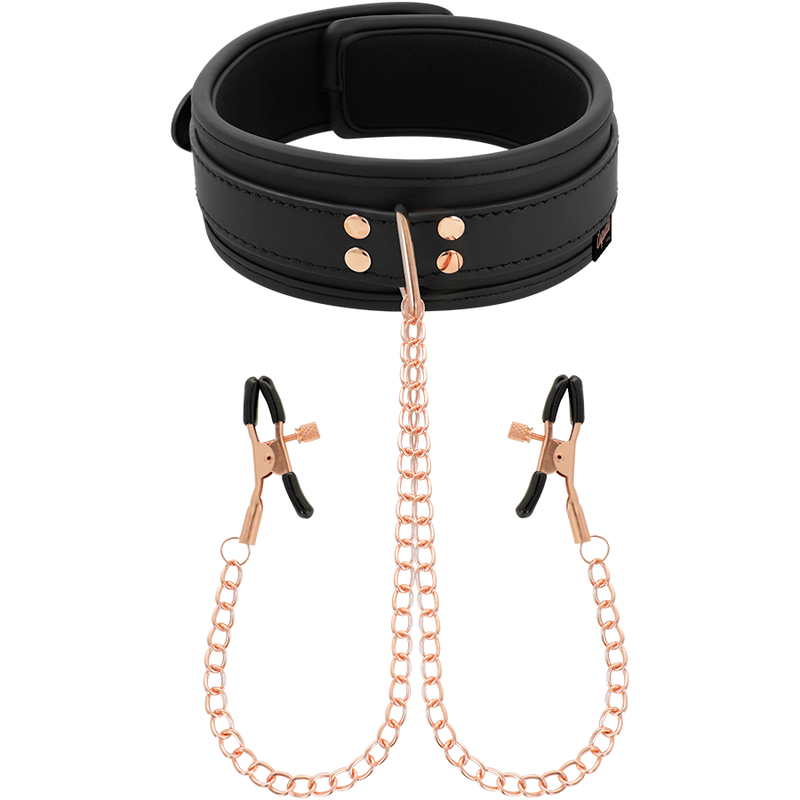 Coquette Chic Desire - Fantasy Nipple Clamp Necklace With Neoprene Lining COQUETTE CHIC DESIRE - FANTASY NIPPLE CLAMP NECKLACE WITH NEOPRENE LINING