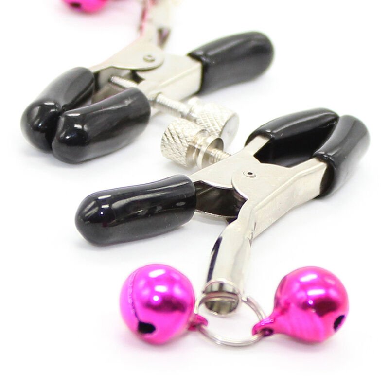 OHMAMA FETISH - NIPPLE CLAMPS WITH PINK BELL OHMAMA FETISH