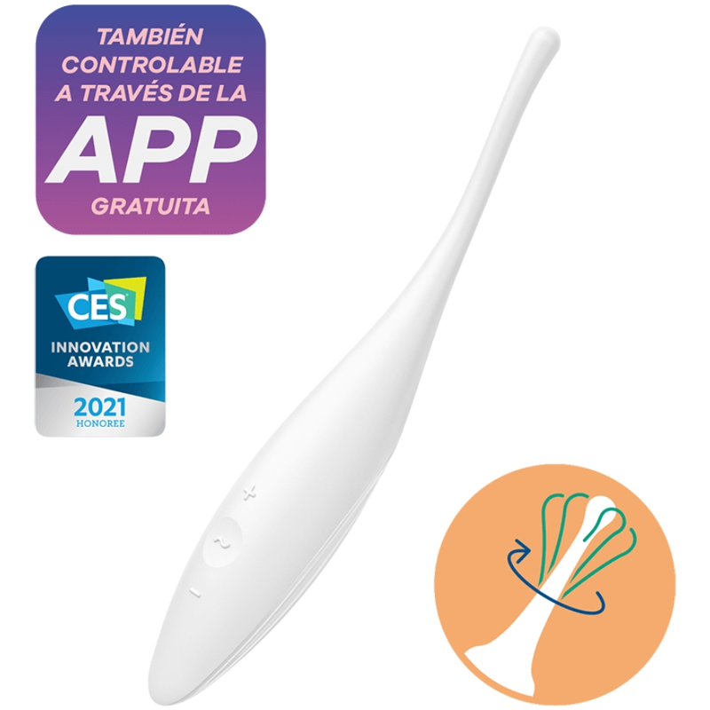 Buy Satisfyer - Twirling Joy Clit Tip Vibrator White