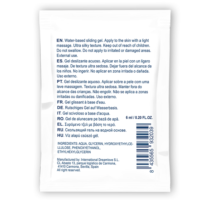 Waterfeel - Neutral Water-based Sliding Gel 6 Ml WATERFEEL - NEUTRAL WATER-BASED SLIDING GEL 6 ML