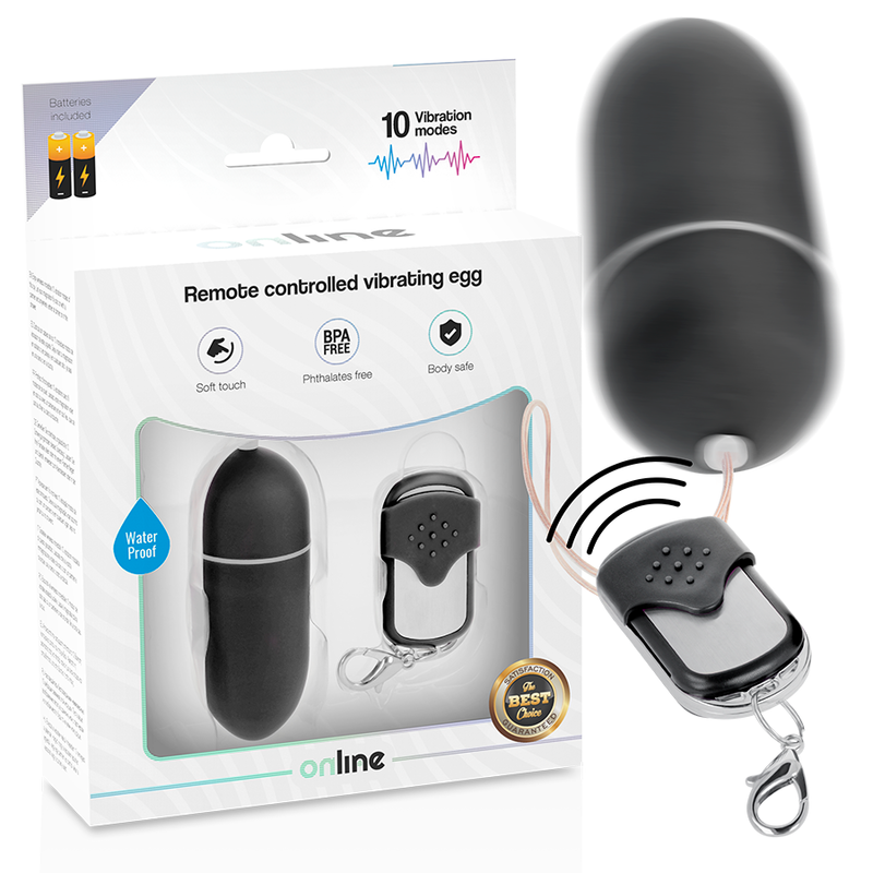 Buy Online - Remote Control Vibrating Egg L Black