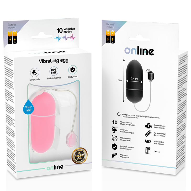 Online - Waterproof Vibrating Egg Pink ONLINE - WATERPROOF VIBRATING EGG PINK