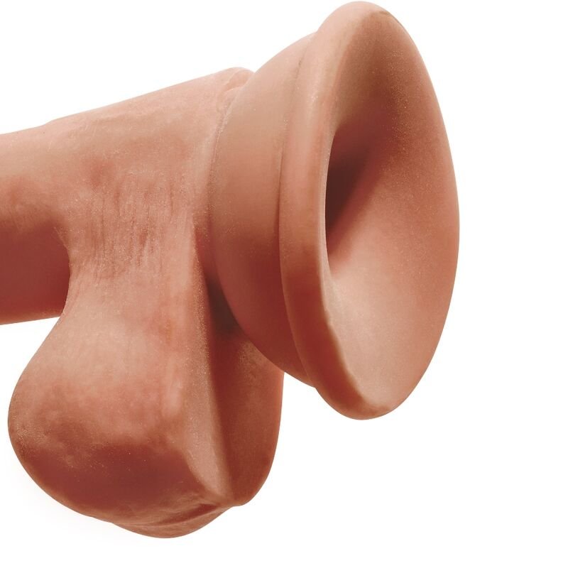 King Cock - Plus 3d Dildo With Balls 17 Cm KING COCK - PLUS 3D DILDO WITH BALLS 17 CM