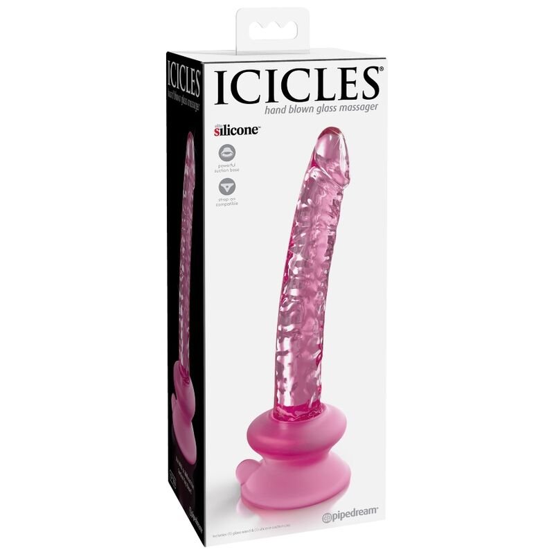Icicles - N. 86 Glass Dildo With Suction Cup ICICLES - N. 86 GLASS DILDO WITH SUCTION CUP