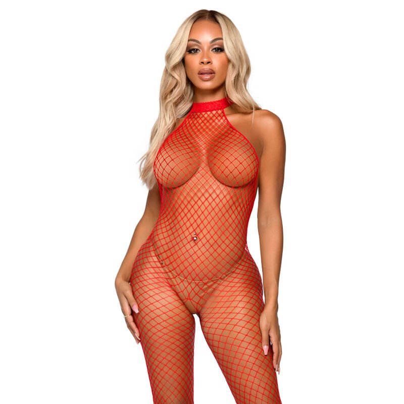 Buy Leg Avenue - Le Frivole Bodystocking - Racer Neck One Size Red LEG AVENUE - LE FRIVOLE BODYSTOCKING - RACER NECK ONE SIZE RED LEG AVENUE BODYSTOCKINGS
