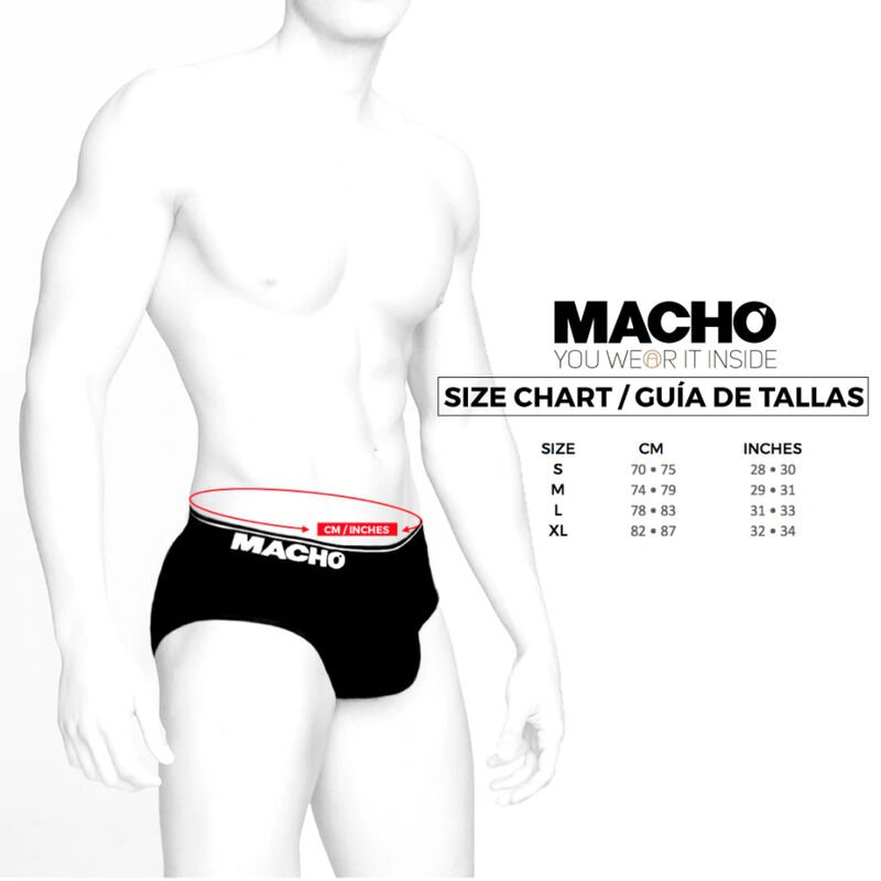 MACHO - MS24R UNDERPANTS BRIEF DARK RED L