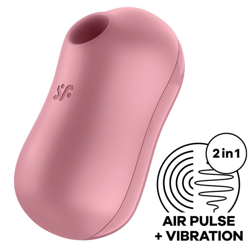 SATISFYER - COTTON CANDY AIR PULSE STIMULATOR & VIBRATOR PINK SATISFYER AIR PULSE