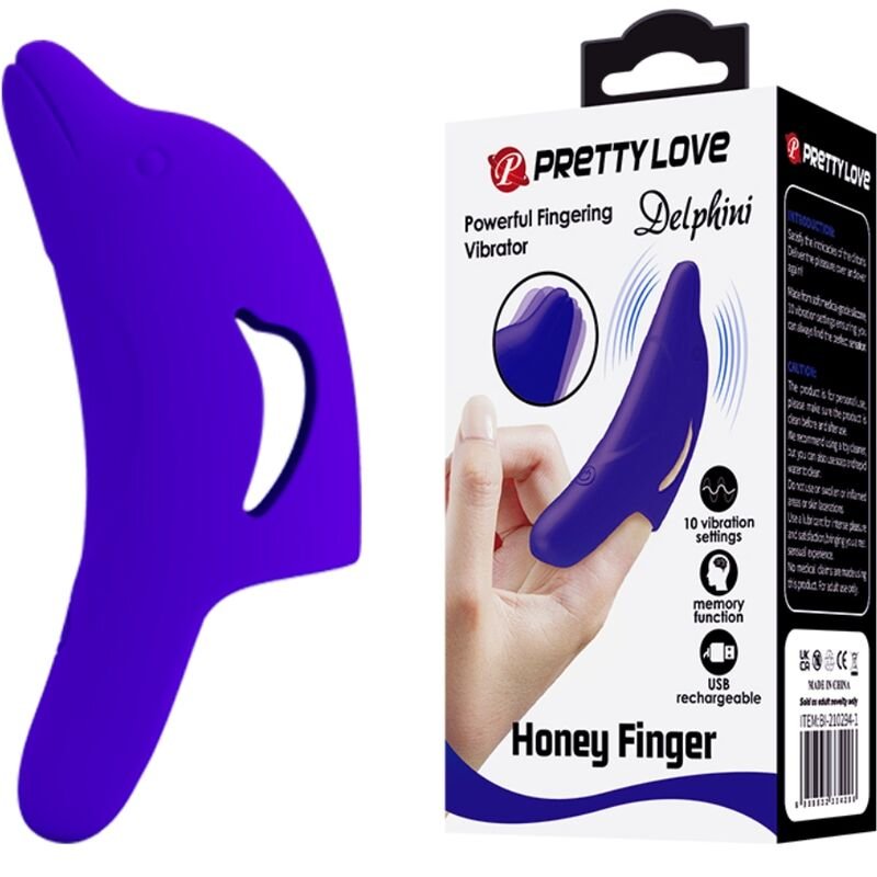 PRETTY LOVE - DELPHINI POWERFUL DARK BLUE FINGER STIMULATOR PRETTY LOVE