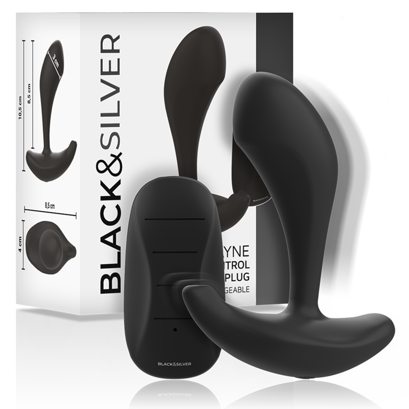 Buy Black&silver - Dwayne Anal Plug Silicone Remote Control