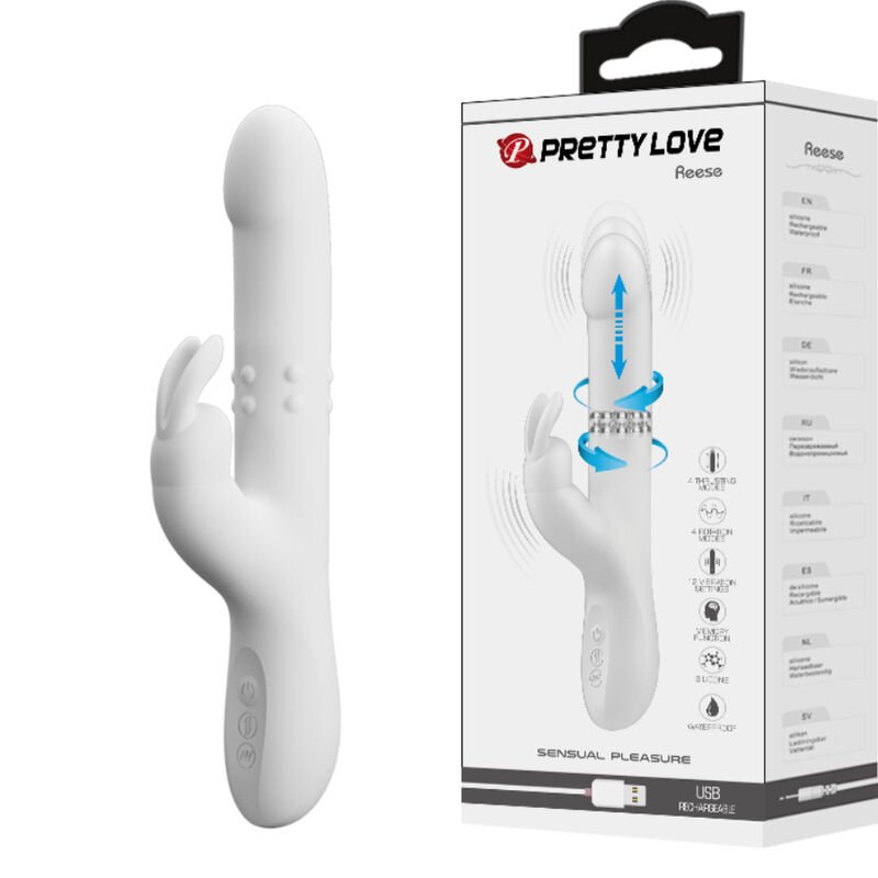 PRETTY LOVE - REESE VIBRATOR WITH SILVER ROTATION PRETTY LOVE