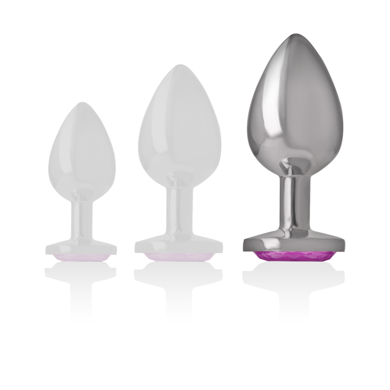 Intense - Aluminum Metal Anal Plug Pink Heart Size L INTENSE - ALUMINUM METAL ANAL PLUG PINK HEART SIZE L