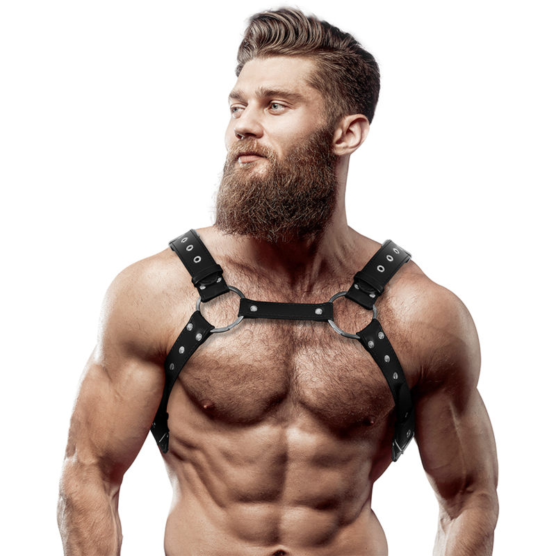 Buy Fetish Submissive Attitude - Mens Eco-leather Chest Harness With Studs FETISH SUBMISSIVE ATTITUDE - MENS ECO-LEATHER CHEST HARNESS WITH STUDS FETISH SUBMISSIVE ATTITUDE