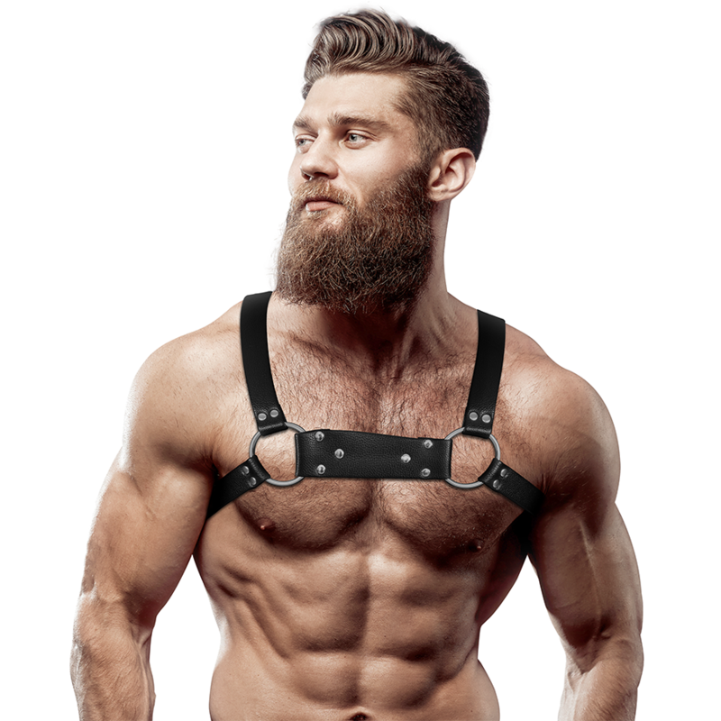 Buy Fetish Submissive Attitude - Mens Eco-leather Bulldog Chest Harness Size M/l FETISH SUBMISSIVE ATTITUDE - MENS ECO-LEATHER BULLDOG CHEST HARNESS SIZE M/L FETISH SUBMISSIVE ATTITUDE