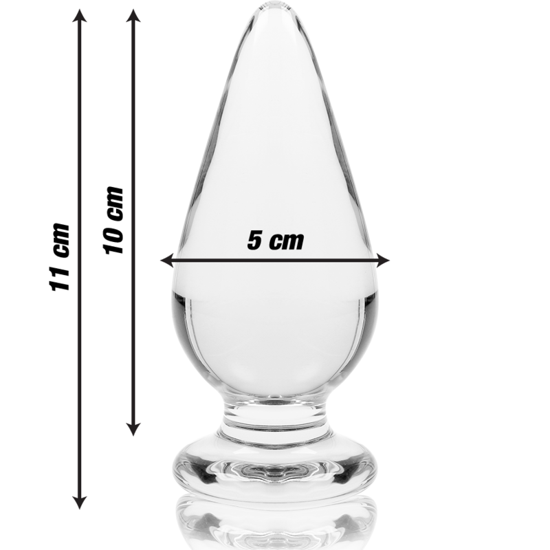 Nebula Series By Ibiza - Model 4 Anal Plug Borosilicate Glass Clear 11 Cm -o- 5 Cm NEBULA SERIES BY IBIZA - MODEL 4 ANAL PLUG BOROSILICATE GLASS CLEAR 11 CM -O- 5 CM