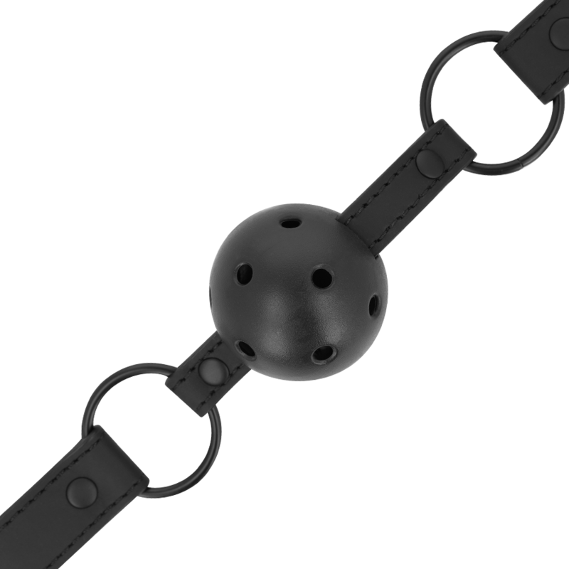 Intense - Fetish Vegan Leather Ball Gag INTENSE - FETISH VEGAN LEATHER BALL GAG