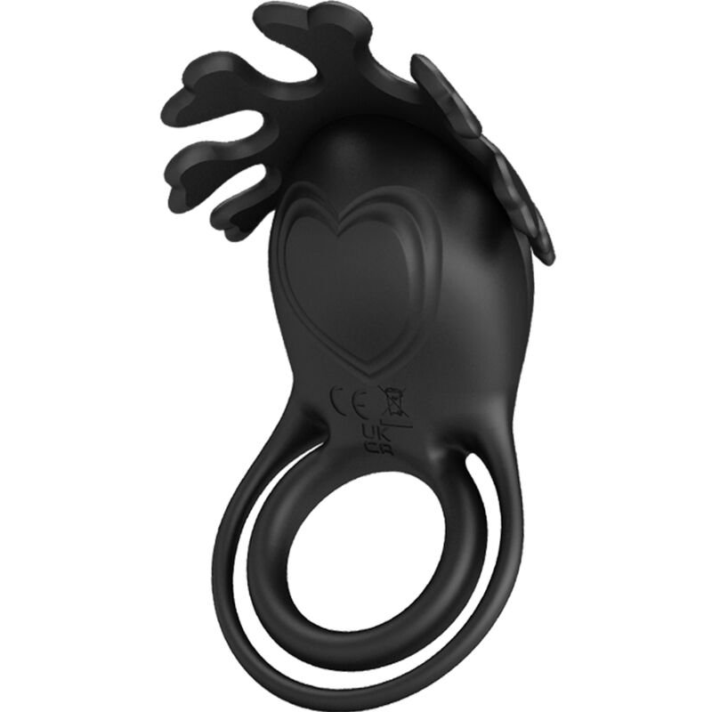 PRETTY LOVE - RUBEN VIBRATOR RING 7 VIBRATIONS BLACK SILICONE PRETTY LOVE MALE