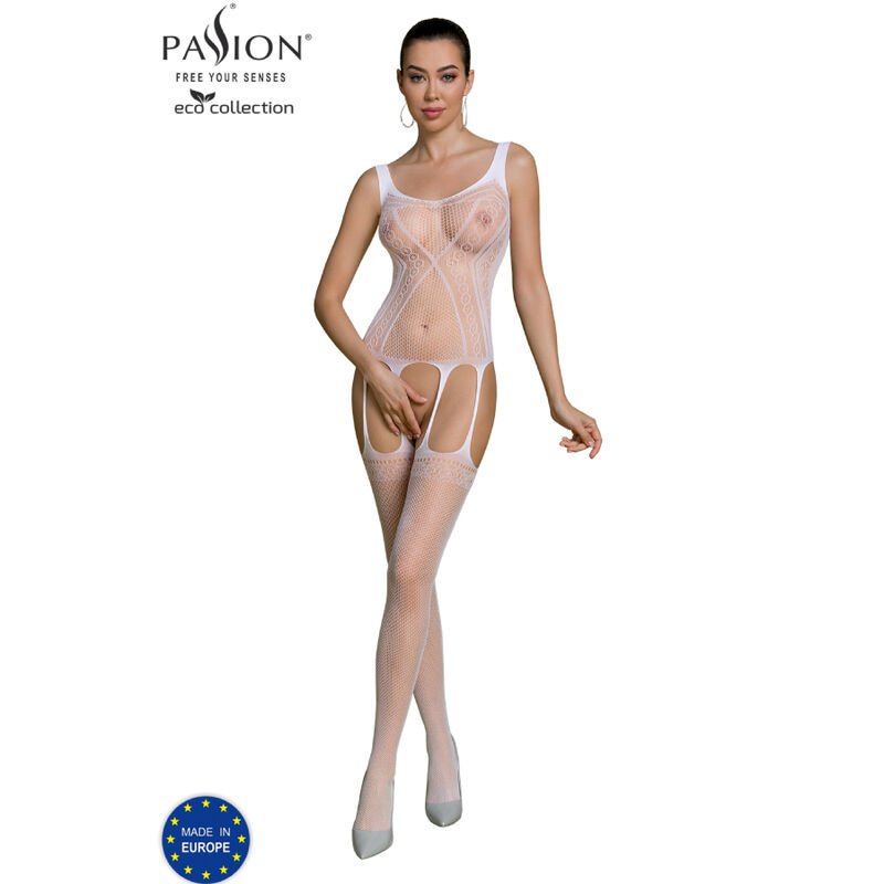 Buy Passion - Eco Collection Bodystocking Eco Bs007 White PASSION - ECO COLLECTION BODYSTOCKING ECO BS007 WHITE PASSION WOMAN BODYSTOCKINGS