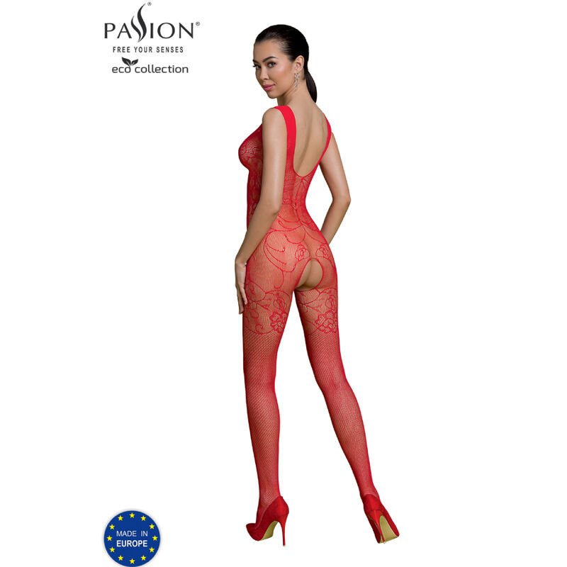 Passion - Eco Collection Bodystocking Eco Bs012 Red PASSION - ECO COLLECTION BODYSTOCKING ECO BS012 RED
