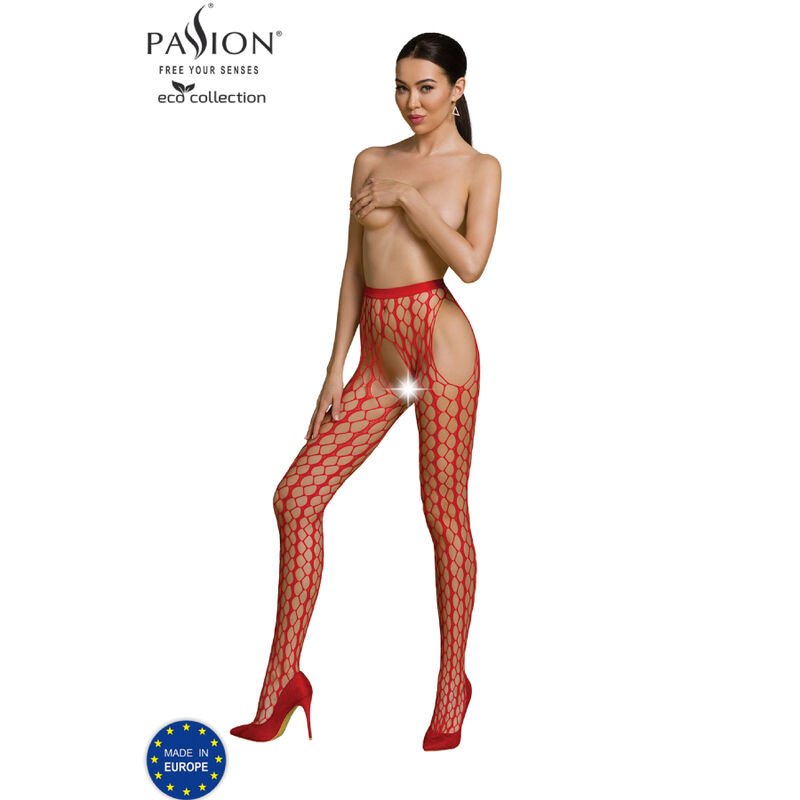 Buy Passion - Eco Collection Bodystocking Eco S007 Red PASSION - ECO COLLECTION BODYSTOCKING ECO S007 RED PASSION WOMAN GARTER & STOCK