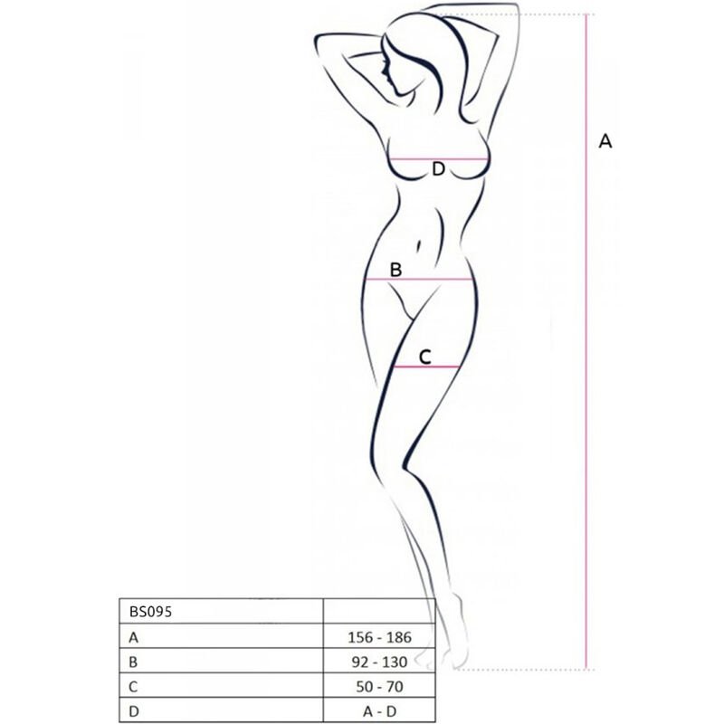 PASSION - BS095 WHITE BODYSTOCKING ONE SIZE