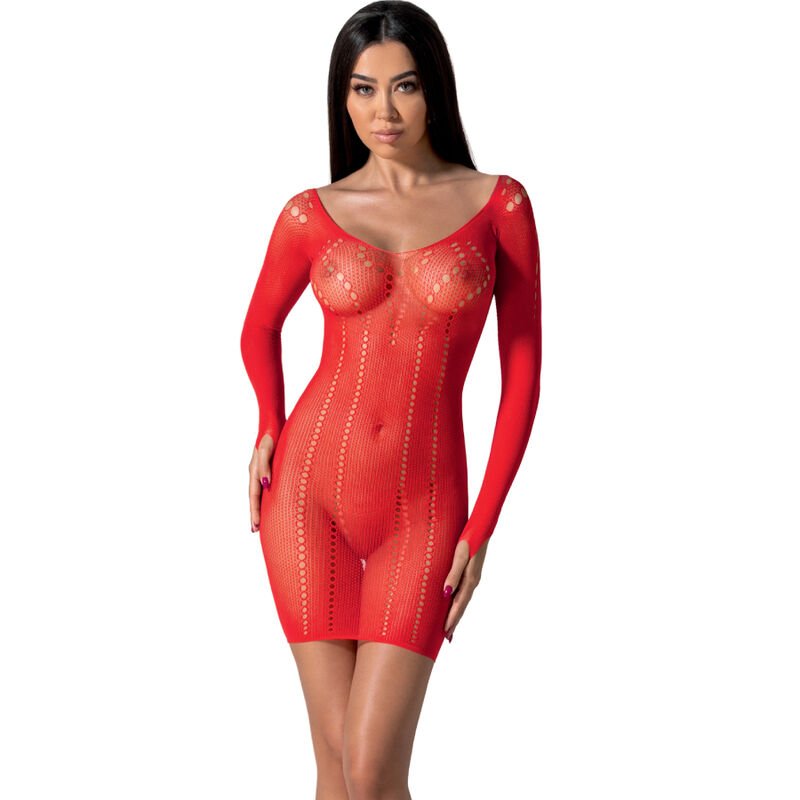PASSION - BS101 RED BODYSTOCKING ONE SIZE PASSION WOMAN BODYSTOCKINGS