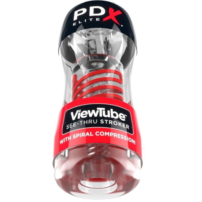 Pdx Elite - Stroker Viewtube 2 Spiral Compression Transparent PDX ELITE - STROKER VIEWTUBE 2 SPIRAL COMPRESSION TRANSPARENT