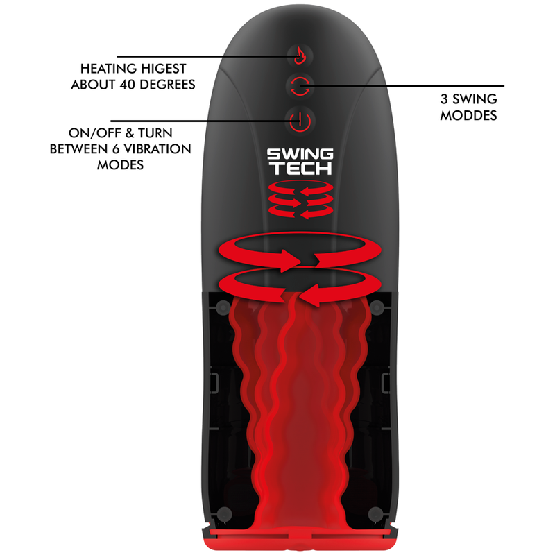 Jamyjob - Swing-r Heating Effect, Swing Tech And Vibration Masturbator JAMYJOB - SWING-R HEATING EFFECT, SWING TECH AND VIBRATION MASTURBATOR
