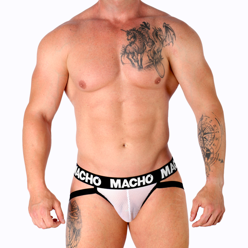 MACHO - MX26X1 JOCK GRID WHITE L