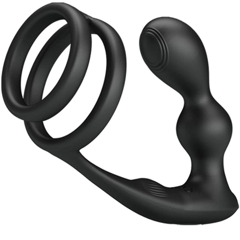 PRETTY LOVE - MARSHALL PENIS RING WITH VIBRATORY ANAL PLUG WITH REMOTE CONTROL PRETTY LOVE MALE