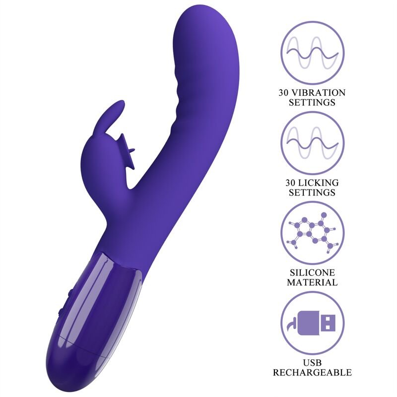 Pretty Love - Cerberus Youth Violet Rabbit Vibrator PRETTY LOVE - CERBERUS YOUTH VIOLET RABBIT VIBRATOR