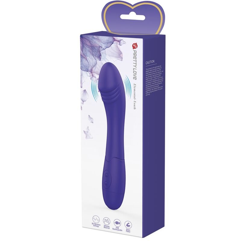 Pretty Love - Elemental Youth Violet Vibrator Dildo PRETTY LOVE - ELEMENTAL YOUTH VIOLET VIBRATOR DILDO