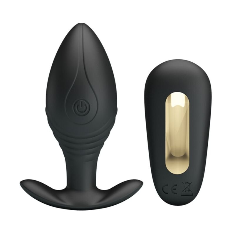 PRETTY LOVE - REGINA ANAL PLUG RECHARGEABLE VIBRATOR BLACK PRETTY LOVE BOTTOM