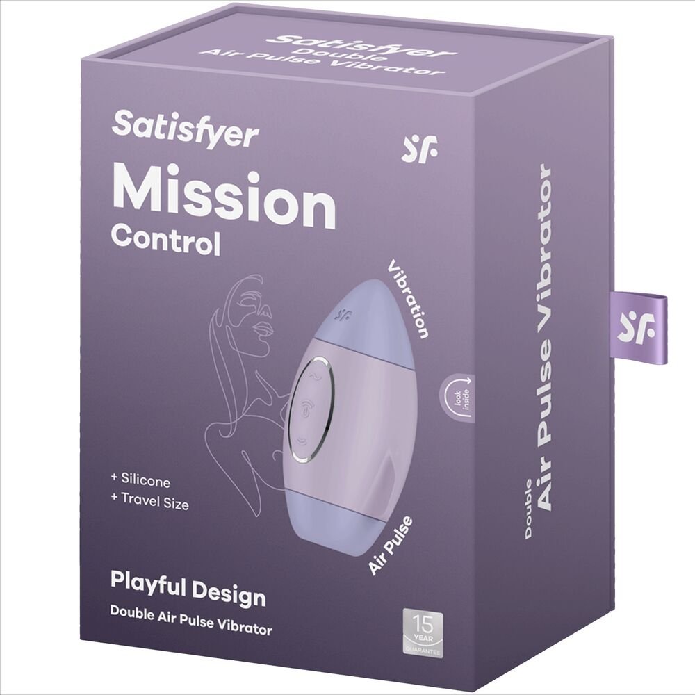 Satisfyer - Mission Control Lilac Small Double Impulse Vibrator SATISFYER - MISSION CONTROL LILAC SMALL DOUBLE IMPULSE VIBRATOR