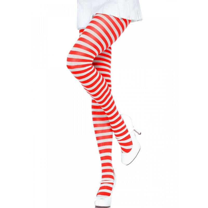 Buy Leg Avenue - White/red Striped Tights LEG AVENUE - WHITE/RED STRIPED TIGHTS LEG AVENUE HOSIERY