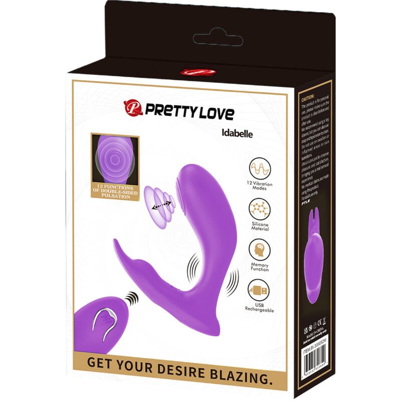 Pretty Love - Idabelle Vibration & Pulsation Remote Control Violet PRETTY LOVE - IDABELLE VIBRATION & PULSATION REMOTE CONTROL VIOLET