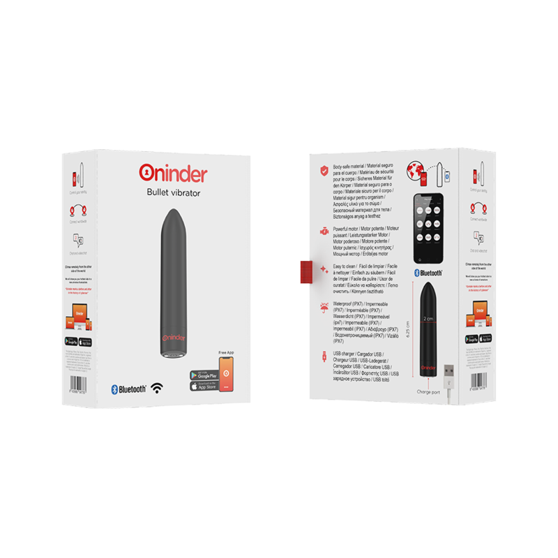 Oninder - Berlin Bullet Vibrator Black 9 Modes 8.5 X 2 Cm - Free App ONINDER - BERLIN BULLET VIBRATOR BLACK 9 MODES 8.5 X 2 CM - FREE APP