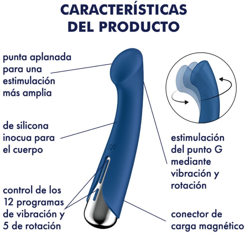 SATISFYER - SPINNING G-SPORT 1 ROTATOR VIBRATOR BLUE
