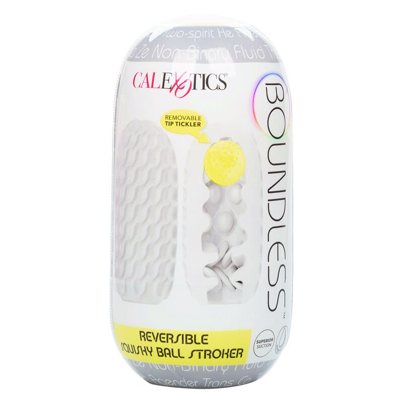 Calexotics - Boundless Reversible Squishy Ball Stroke Grey CALEXOTICS - BOUNDLESS REVERSIBLE SQUISHY BALL STROKE GREY