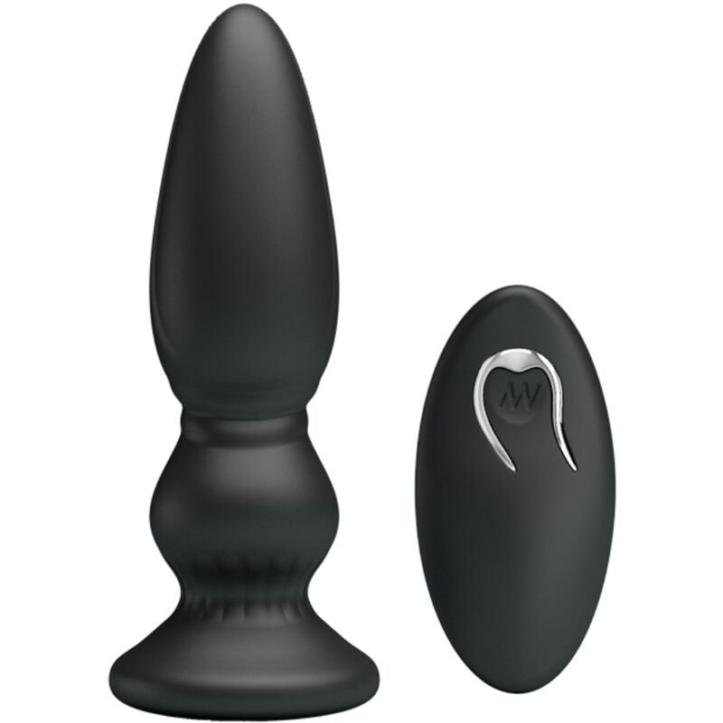 MR PLAY - POWERFUL VIBRATOR REMOTE CONTROL ANAL PLUG BLACK MR PLAY