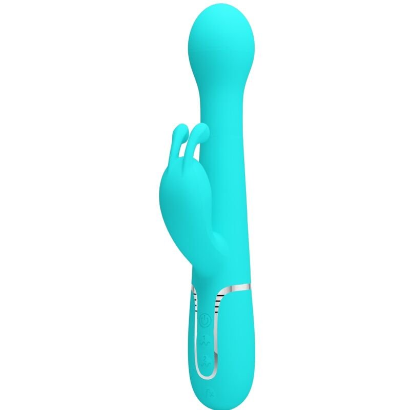 PRETTY LOVE - DEJON RABBIT VIBRATOR 3 IN 1 MULTIFUNCTION AQUA GREEN PRETTY LOVE FLIRTATION