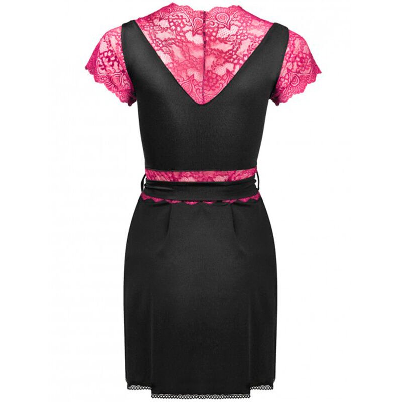 Livco Corsetti Fashion - Kumiko Lc 90428 Dressing Gown + Panty Black L/xl LIVCO CORSETTI FASHION - KUMIKO LC 90428 DRESSING GOWN + PANTY BLACK L/XL