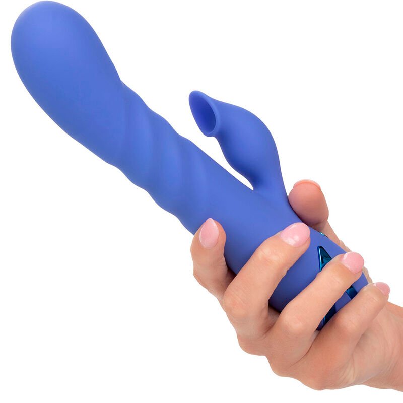 CALEXOTICS - LA LOVE VIBRATOR & STIMULATING WAVES BLUE BY CALIFORNIA DREAMING CALEXOTICS