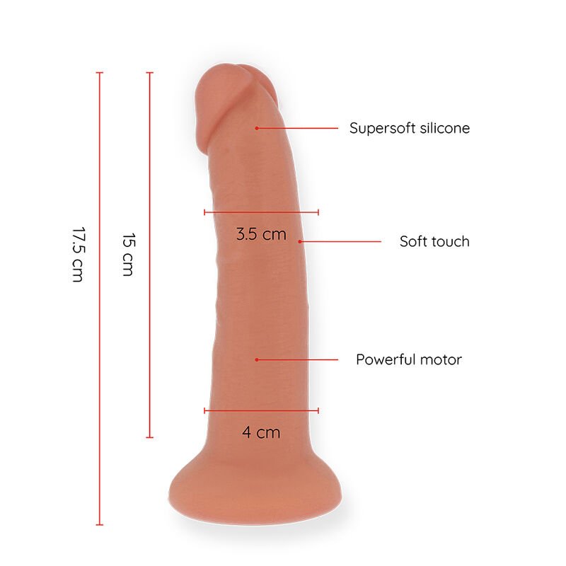 Oninder - Small Bogotá Vibrator Dildo 9 Speeds Natural 17.5 Cm -o- 4 Cm - Free App ONINDER - SMALL BOGOTÁ VIBRATOR DILDO 9 SPEEDS NATURAL 17.5 CM -O- 4 CM - FREE APP