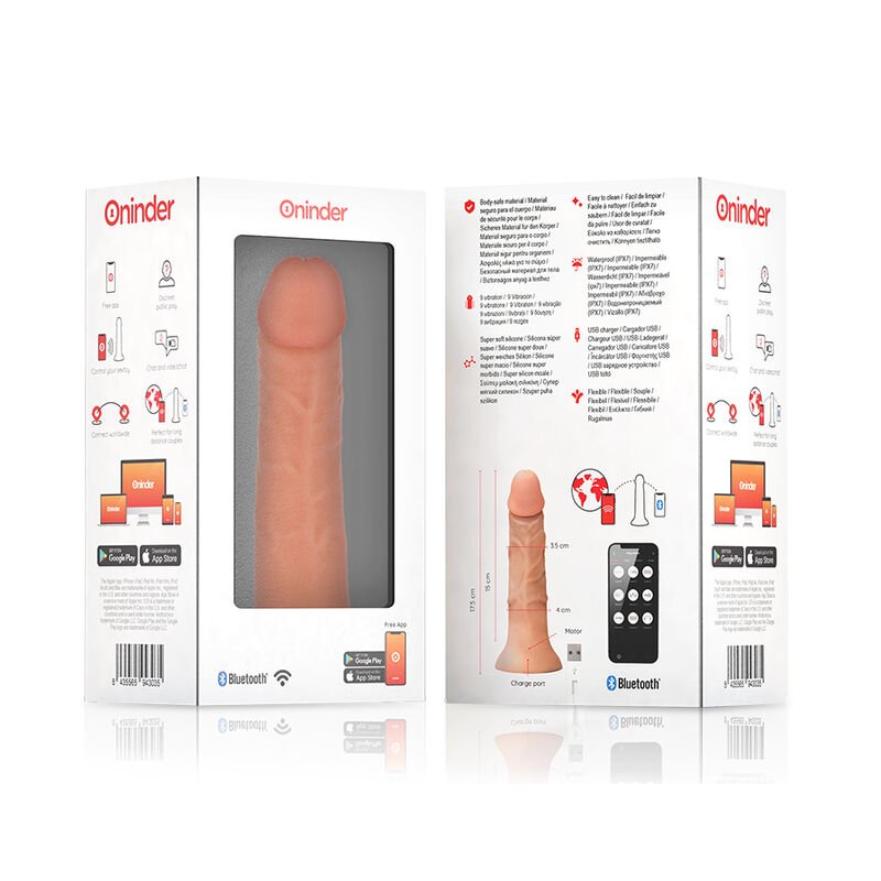 Oninder - Small Bogotá Vibrator Dildo 9 Speeds Natural 17.5 Cm -o- 4 Cm - Free App ONINDER - SMALL BOGOTÁ VIBRATOR DILDO 9 SPEEDS NATURAL 17.5 CM -O- 4 CM - FREE APP
